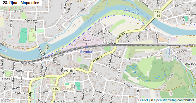 28. října - mapa ulice