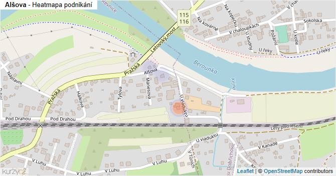 Alšova - mapa podnikání