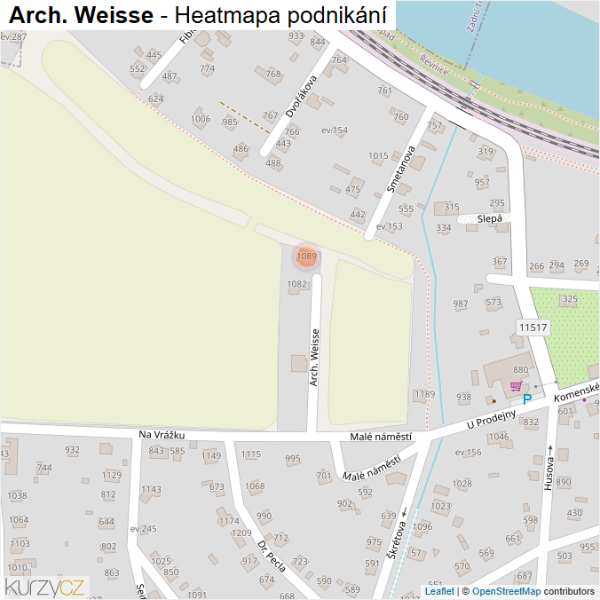 Mapa Arch. Weisse - Firmy v ulici.