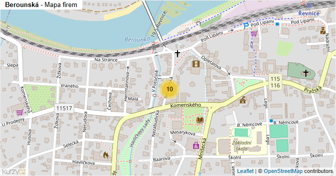 Berounská - mapa firem