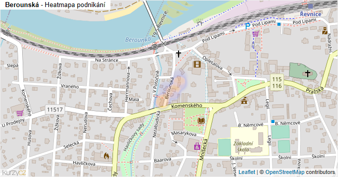 Berounská - mapa podnikání