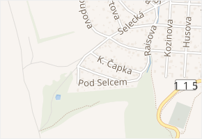 Bezručova v obci Řevnice - mapa ulice