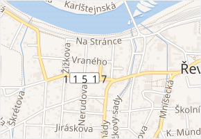 Čechova v obci Řevnice - mapa ulice