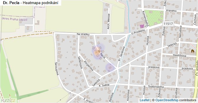 Dr. Pecla - mapa podnikání