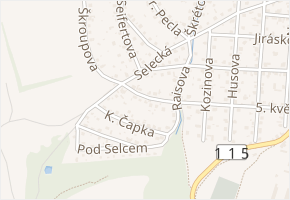 E. Krásnohorské v obci Řevnice - mapa ulice