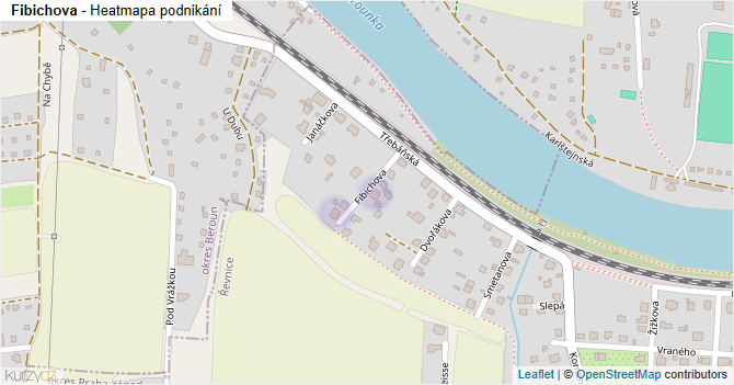 Fibichova - mapa podnikání