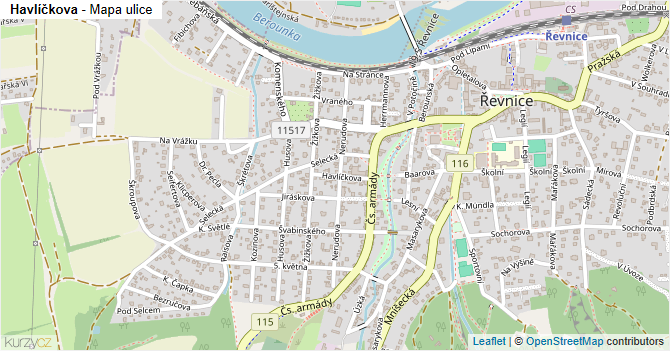 Havlíčkova - mapa ulice