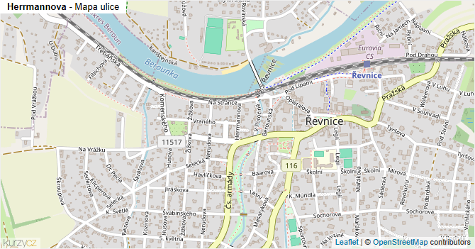 Herrmannova - mapa ulice