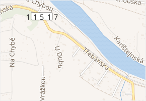 Janáčkova v obci Řevnice - mapa ulice