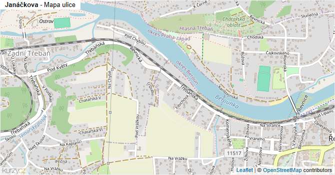 Janáčkova - mapa ulice