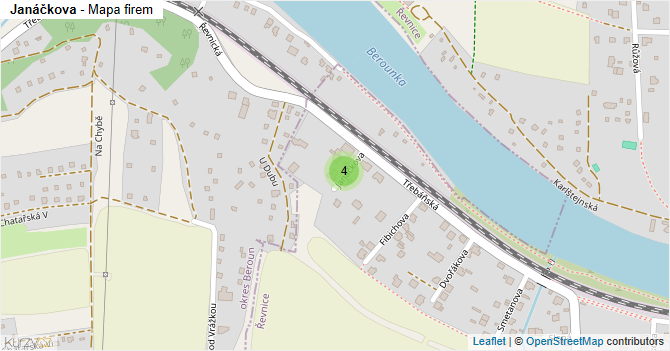 Janáčkova - mapa firem