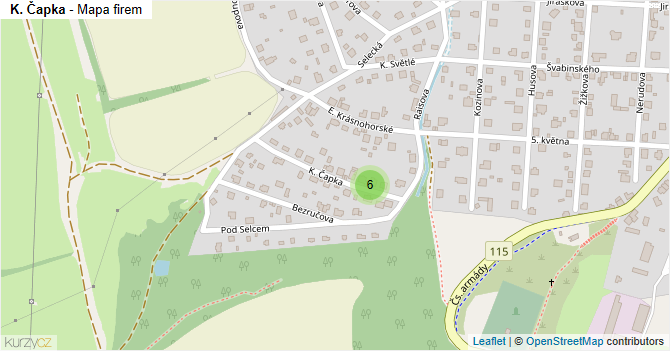 K. Čapka - mapa firem