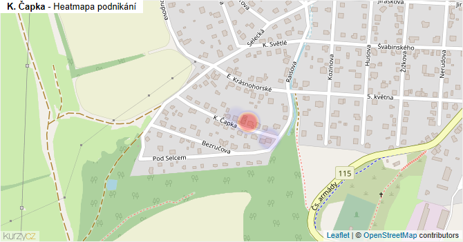 K. Čapka - mapa podnikání