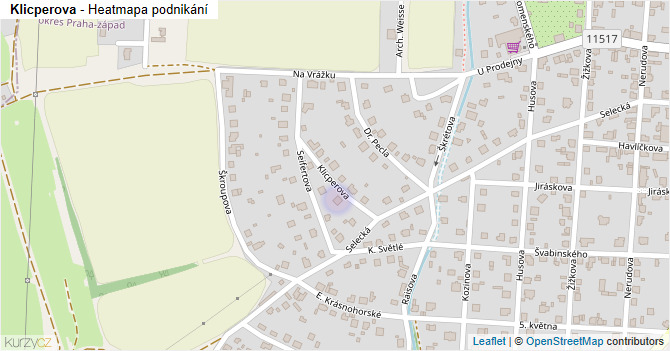 Klicperova - mapa podnikání