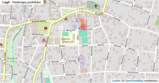 Legií - mapa podnikání