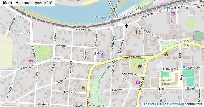 Malá - mapa podnikání
