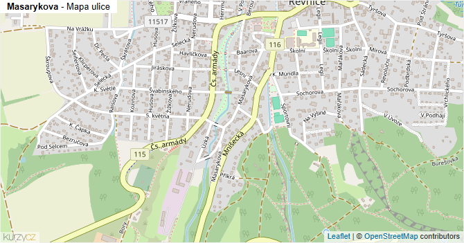 Masarykova - mapa ulice