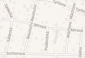 Mírová v obci Řevnice - mapa ulice