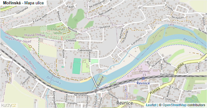 Mořinská - mapa ulice