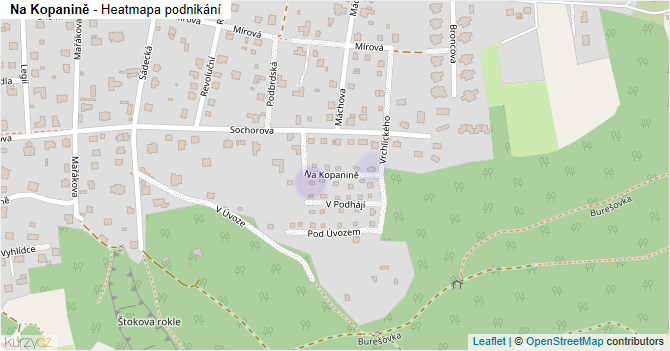 Na Kopanině - mapa podnikání