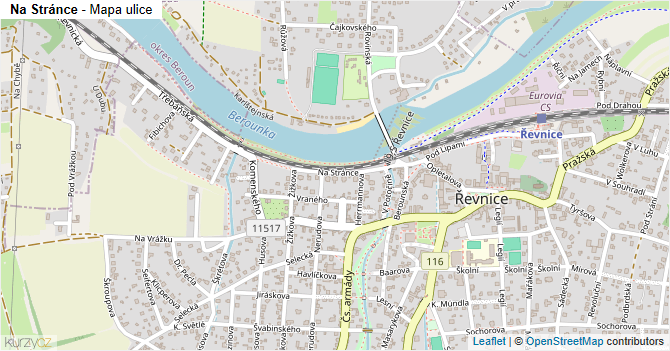 Na Stránce - mapa ulice