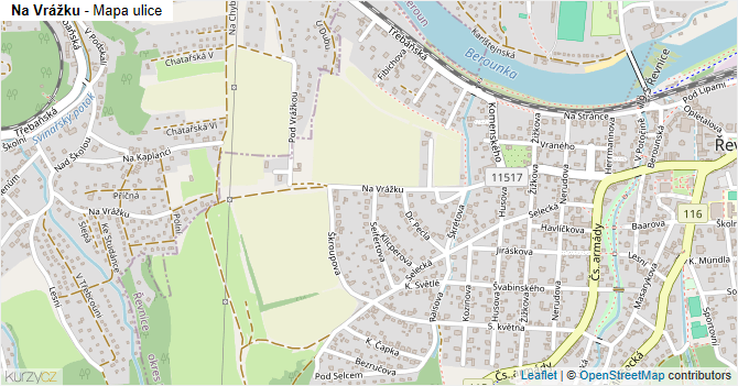 Na Vrážku - mapa ulice