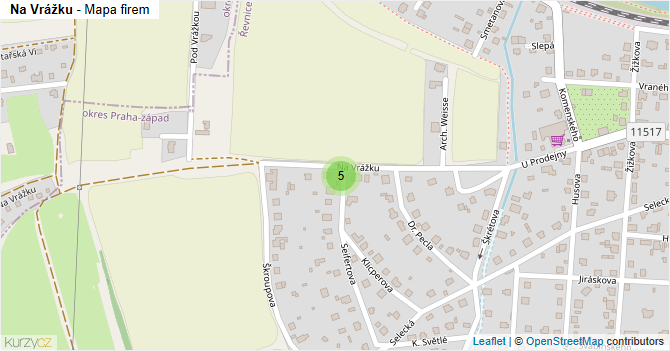 Na Vrážku - mapa firem