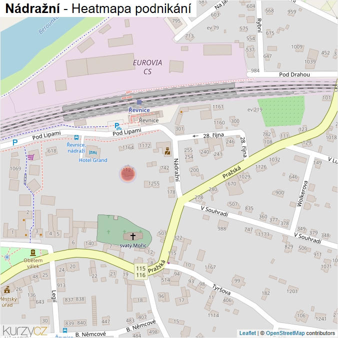 Mapa Nádražní - Firmy v ulici.