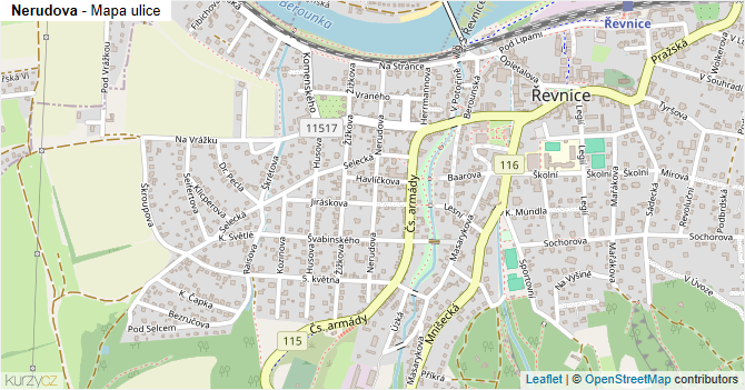 Nerudova - mapa ulice