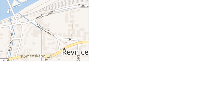 Opletalova v obci Řevnice - mapa ulice
