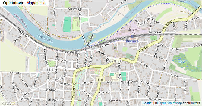 Opletalova - mapa ulice