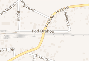 Pod Drahou v obci Řevnice - mapa ulice