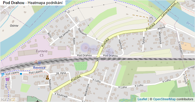Pod Drahou - mapa podnikání