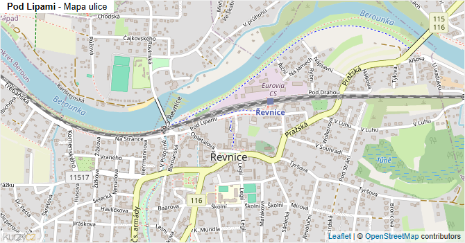 Pod Lipami - mapa ulice