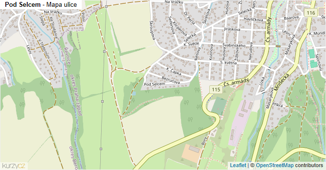 Pod Selcem - mapa ulice