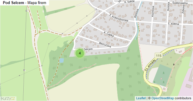 Pod Selcem - mapa firem