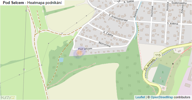 Pod Selcem - mapa podnikání