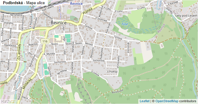 Podbrdská - mapa ulice