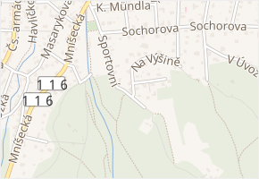 Pražská v obci Řevnice - mapa ulice