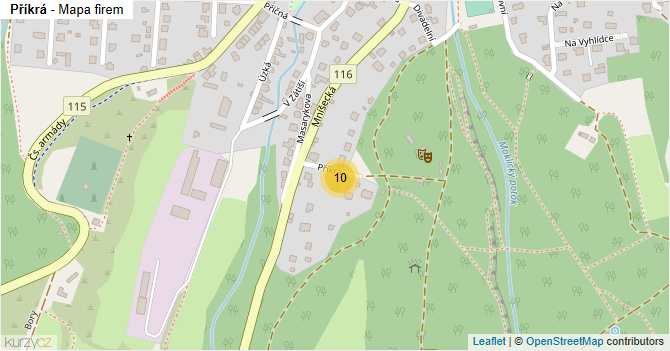 Příkrá - mapa firem