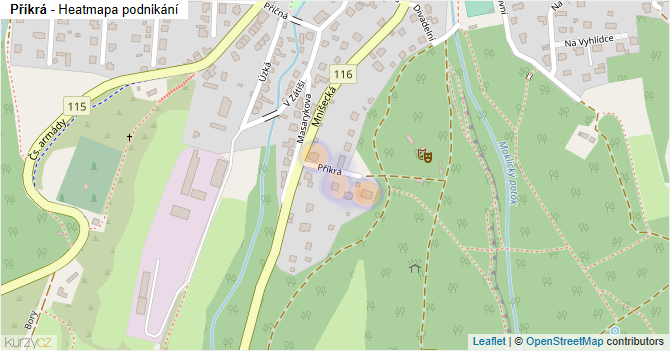Příkrá - mapa podnikání