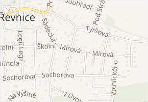 Revoluční v obci Řevnice - mapa ulice