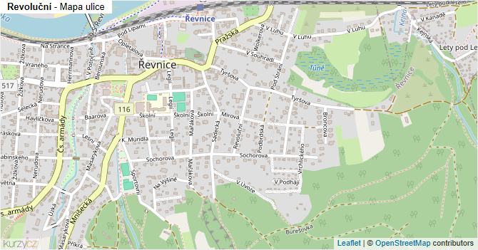 Revoluční - mapa ulice