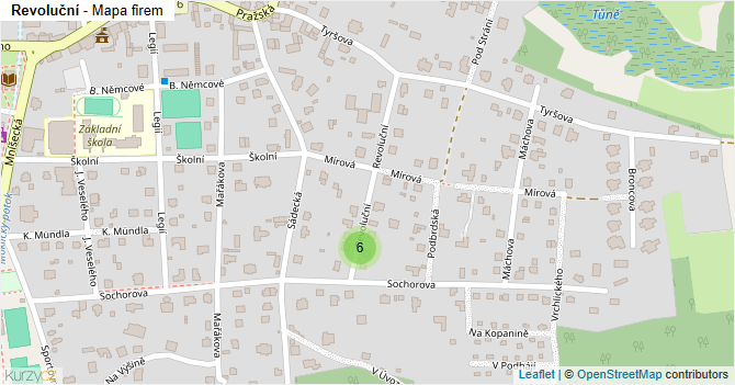 Revoluční - mapa firem