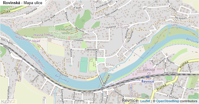 Rovinská - mapa ulice