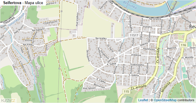Seifertova - mapa ulice