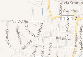 Škrétova v obci Řevnice - mapa ulice