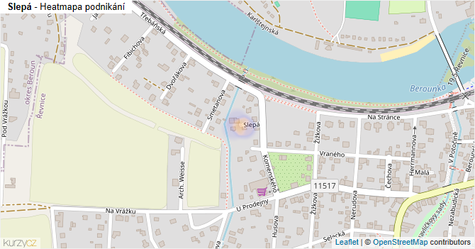 Slepá - mapa podnikání