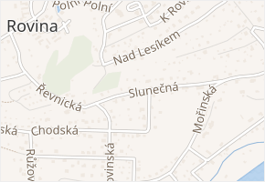 Slunečná v obci Řevnice - mapa ulice