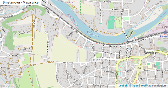 Smetanova - mapa ulice